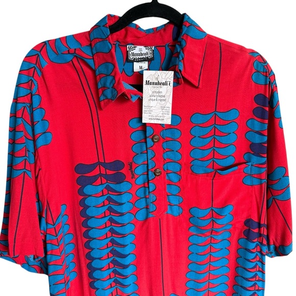 Manuhealii men’s pullover shirt rayon size Medium NWT from 2015 - Picture 4 of 5